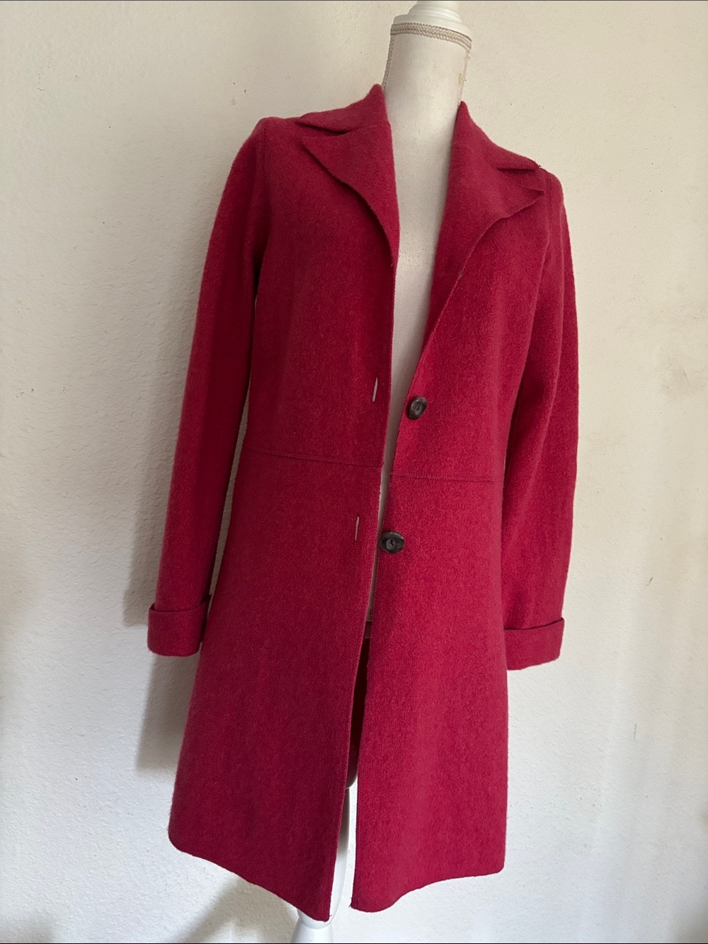 Sigrid Olsen Sport Lambs Wool Knit Coat Jacket
